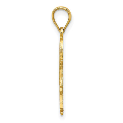 14K Gelbgold Mädchen Charm