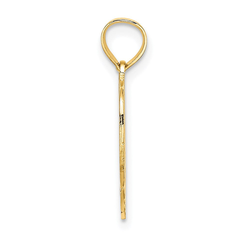 14K Gelbgold Mama in Herz Charm