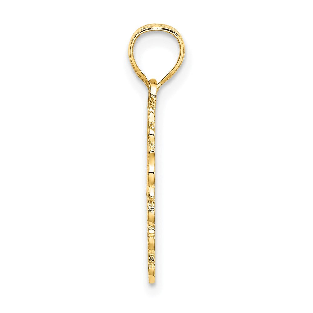14K Gelbgold Mama in Herz Charm