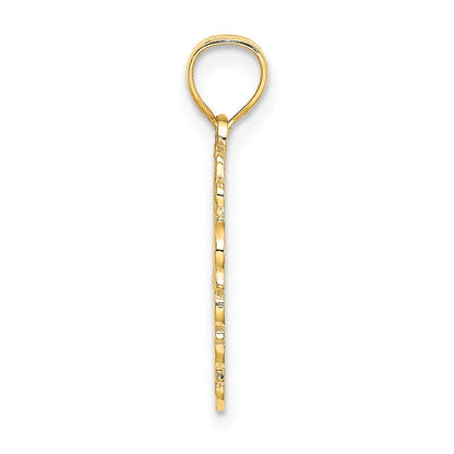 14K Gelbgold Mama in Herz Charm