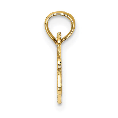 14K Gelbgold Beste Mama mit Herz Charm