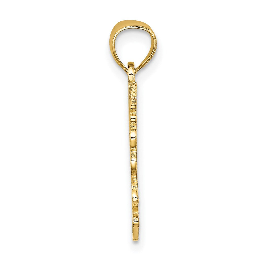 14K Gelbgold Beste Mama Charm