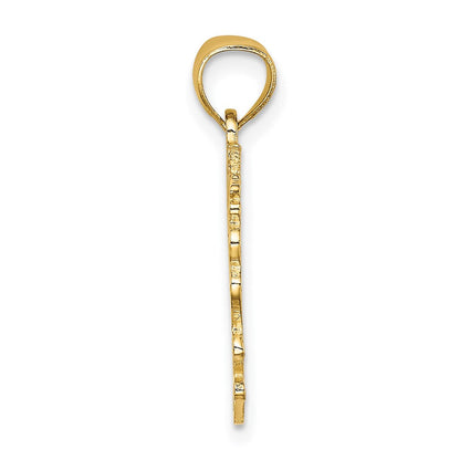 14K Gelbgold Beste Mama Charm
