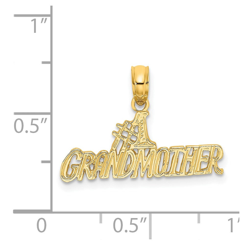 14K Gelbgold #1 Großmutter Charm