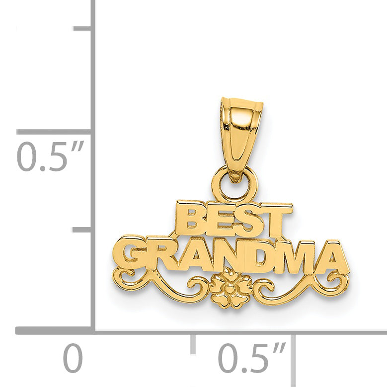 14K Gelbgold Beste Oma Anhänger