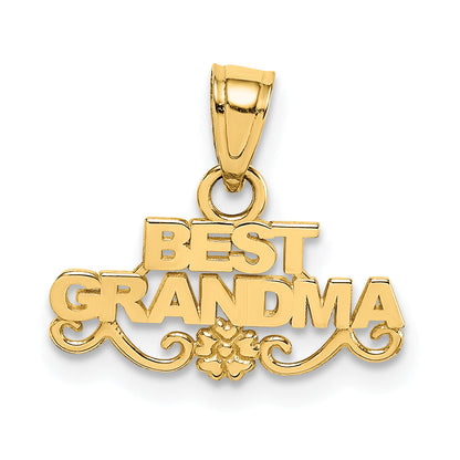14K Gelbgold Beste Oma Anhänger