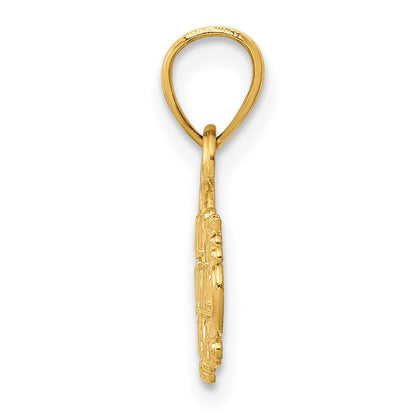 14K Gelbgold Beste Oma Anhänger