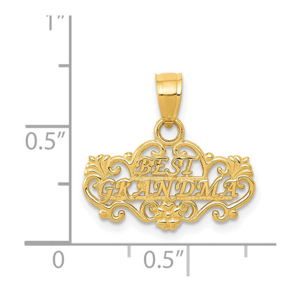 14K Gelbgold Beste Oma Anhänger