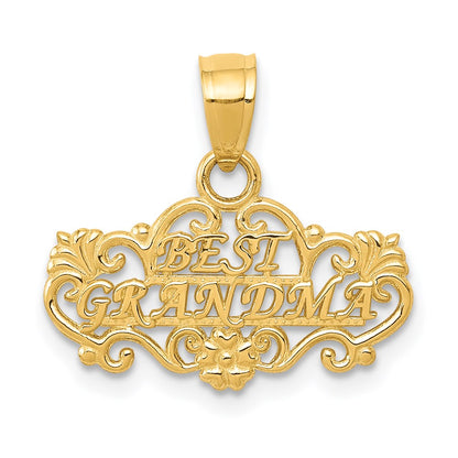 14K Gelbgold Beste Oma Anhänger