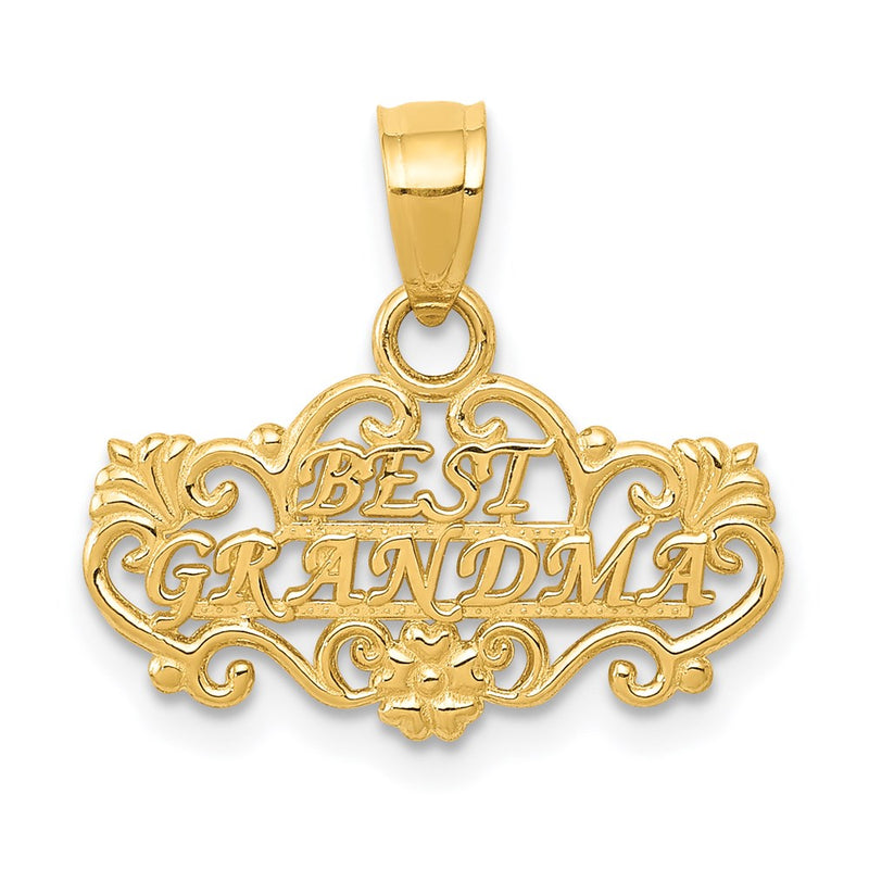 14K Gelbgold Beste Oma Anhänger