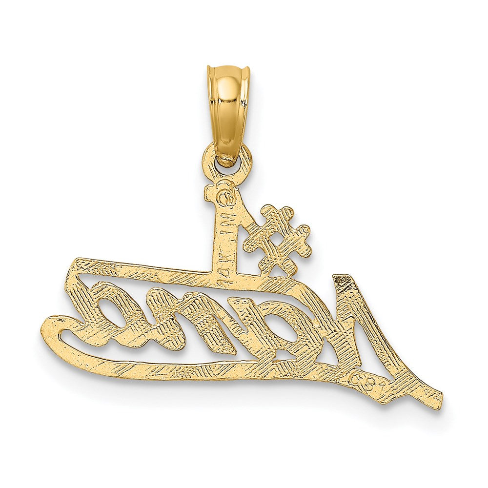 14K Gelbgold #1 Nana Schreibschrift Charm