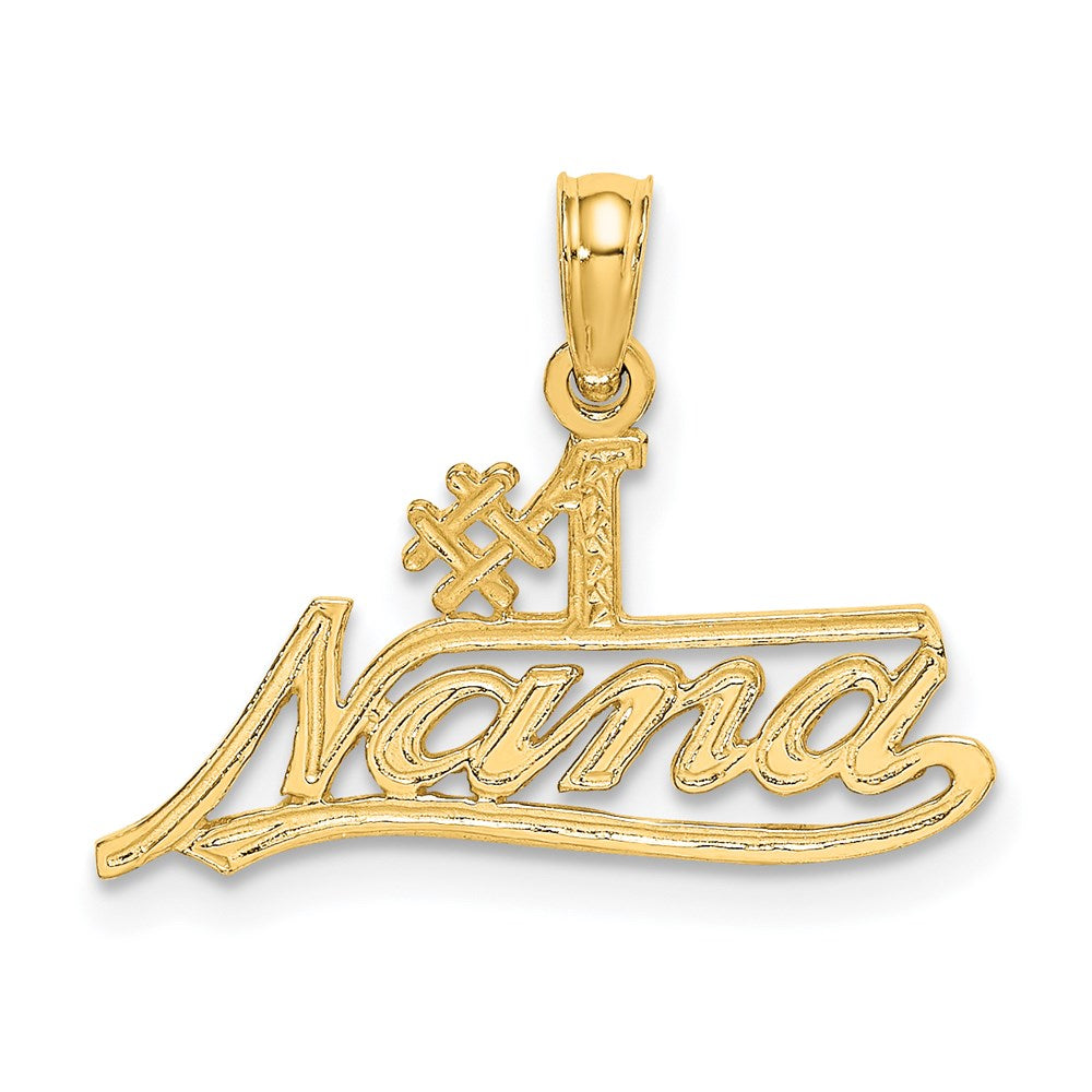 14K Gelbgold #1 Nana Schreibschrift Charm