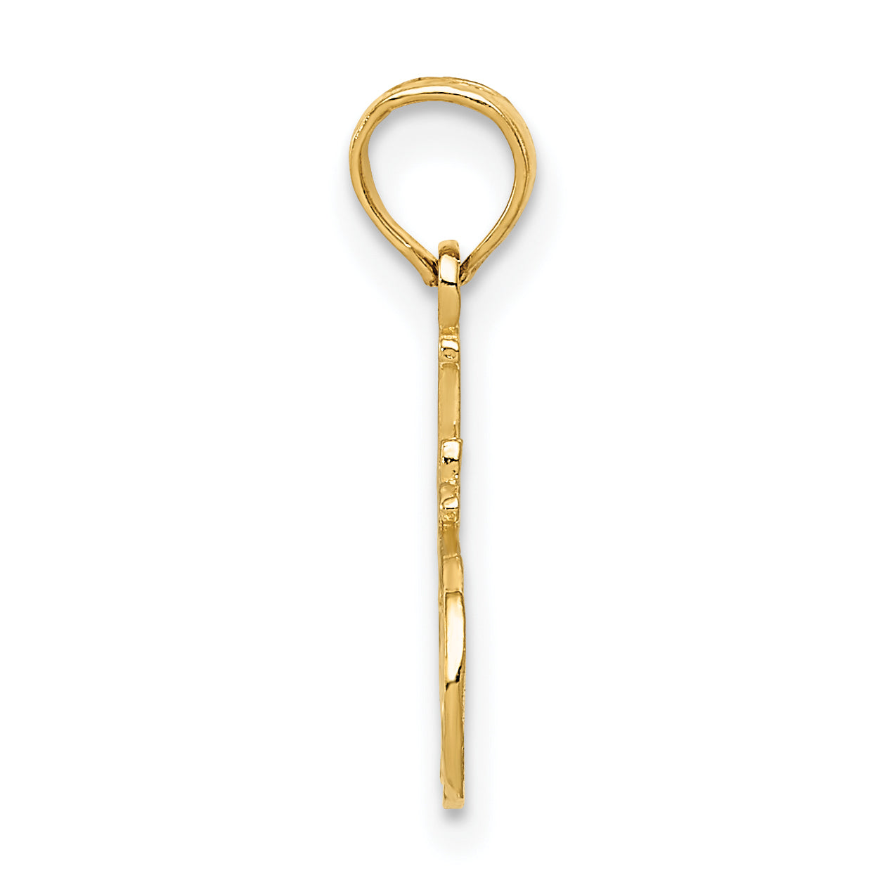 14K Gelbgold #1 Patin Anhänger