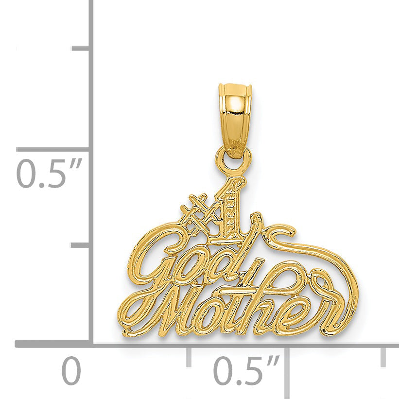 14K Gelbgold #1 Patin Anhänger