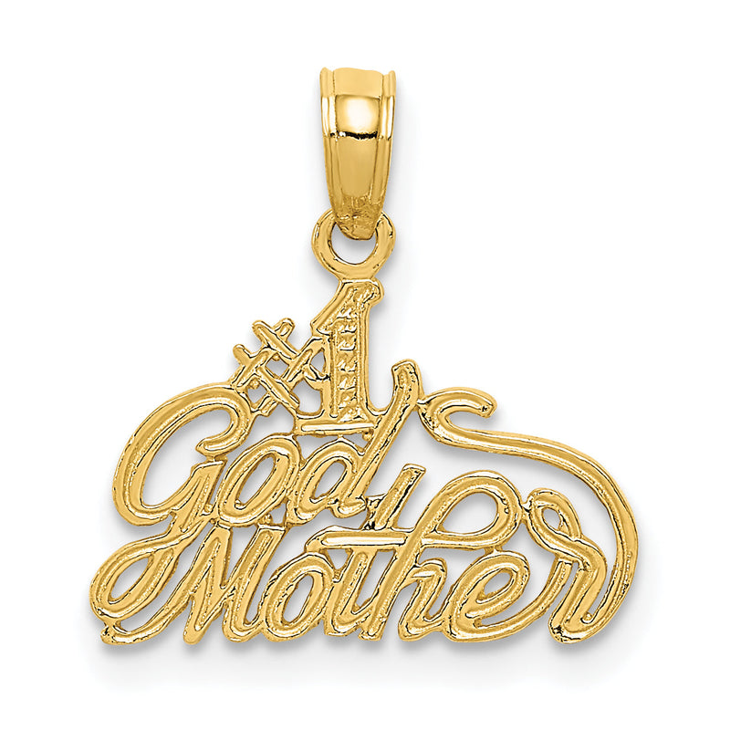 14K Gelbgold #1 Patin Anhänger