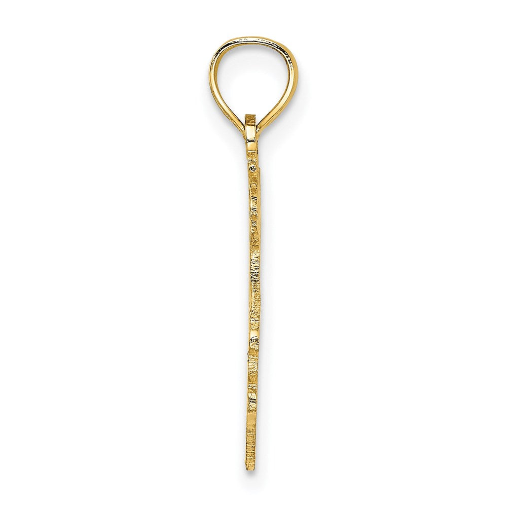 14K Gelbgold #1 Nichte in Herz Charm