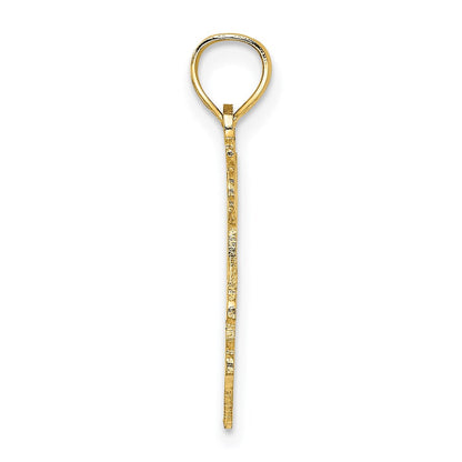 14K Gelbgold #1 Nichte in Herz Charm
