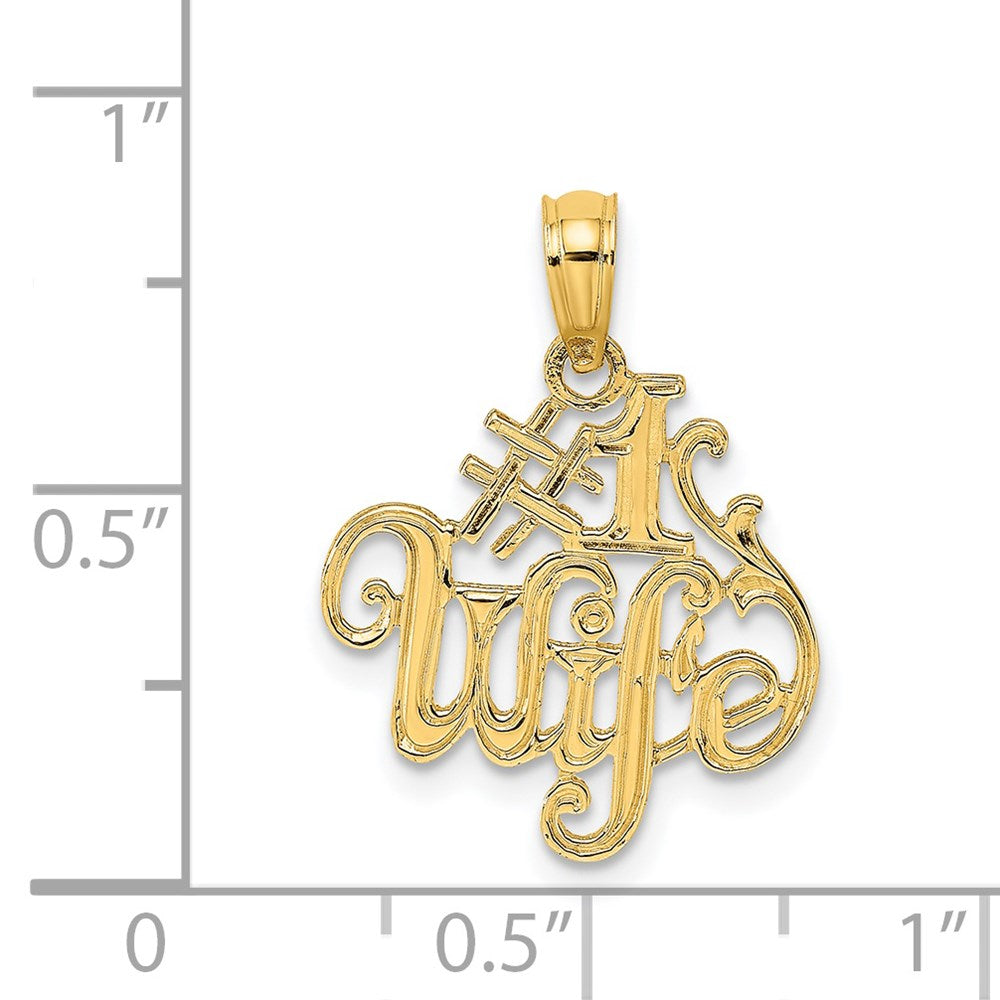 14K Gelbgold #1 Wife Charm
