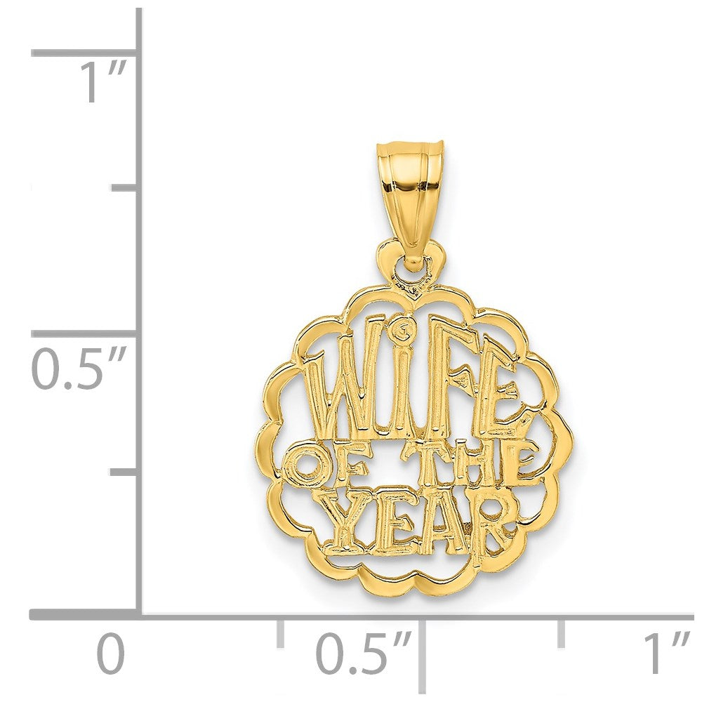 14K Gelbgold Wife Of The Year Charm
