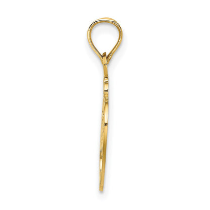 14K Gelbgold #1 Schwester in Herz Charm