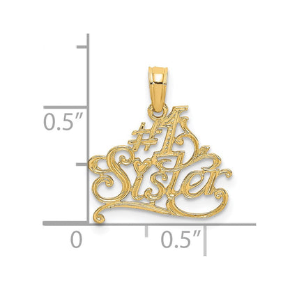 14K Gelbgold #1 Schwester Charm