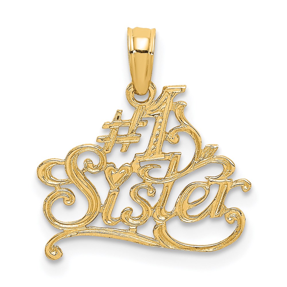14K Gelbgold #1 Schwester Charm