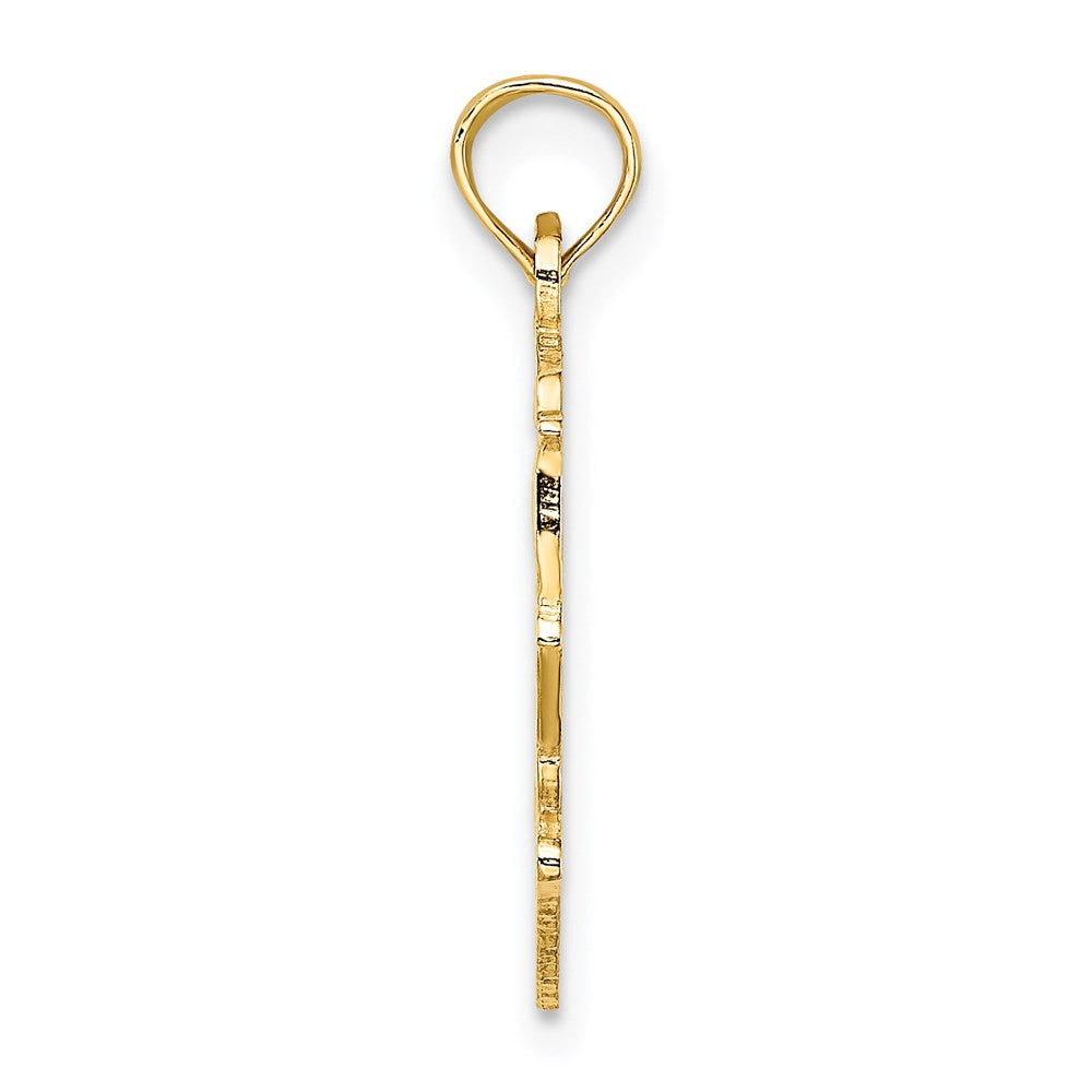 14K Gelbgold Big Sis in Herz Charm