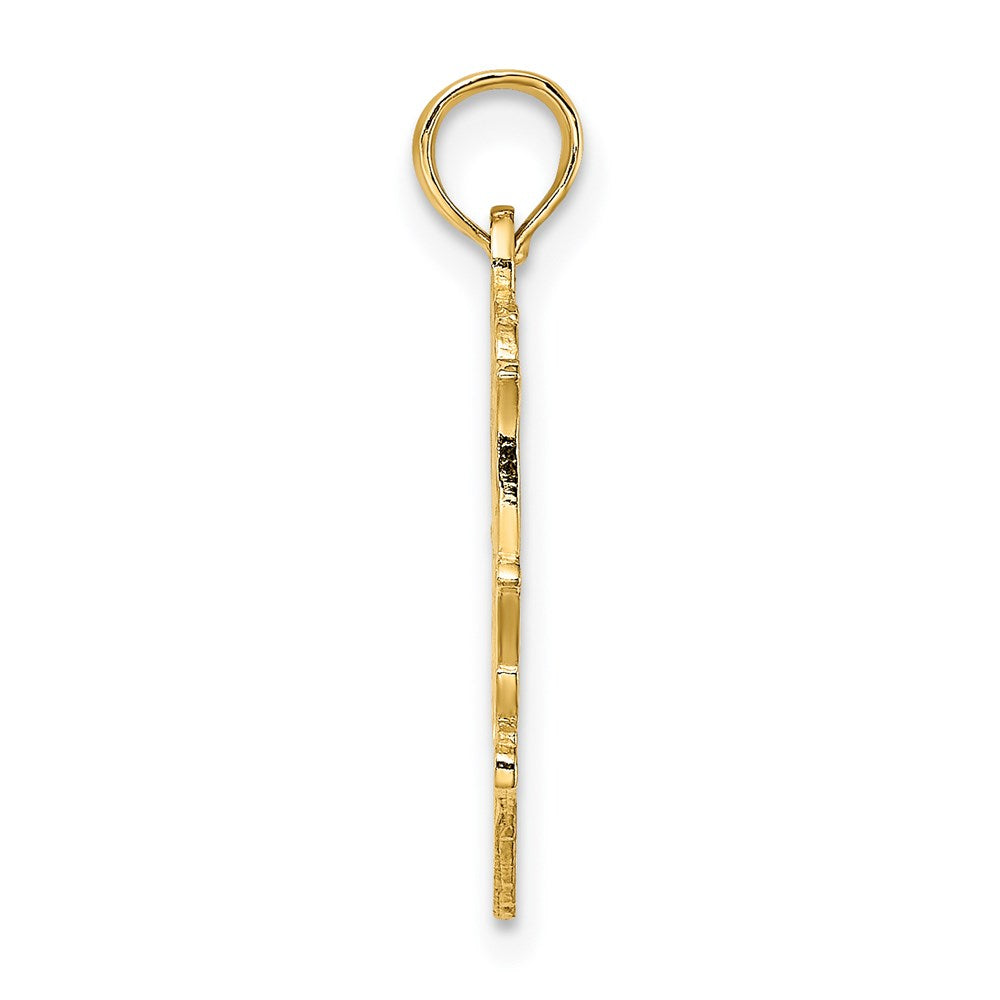 14K Gelbgold Lil Sis in Herz Charm