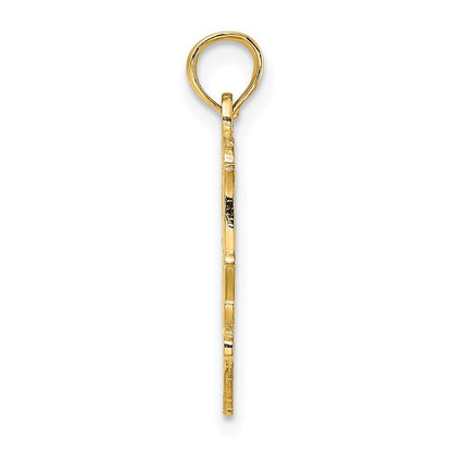 14K Gelbgold Lil Sis in Herz Charm