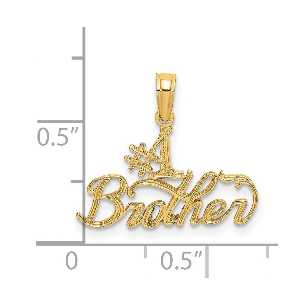 14K Gelbgold #1 Bruder Charm