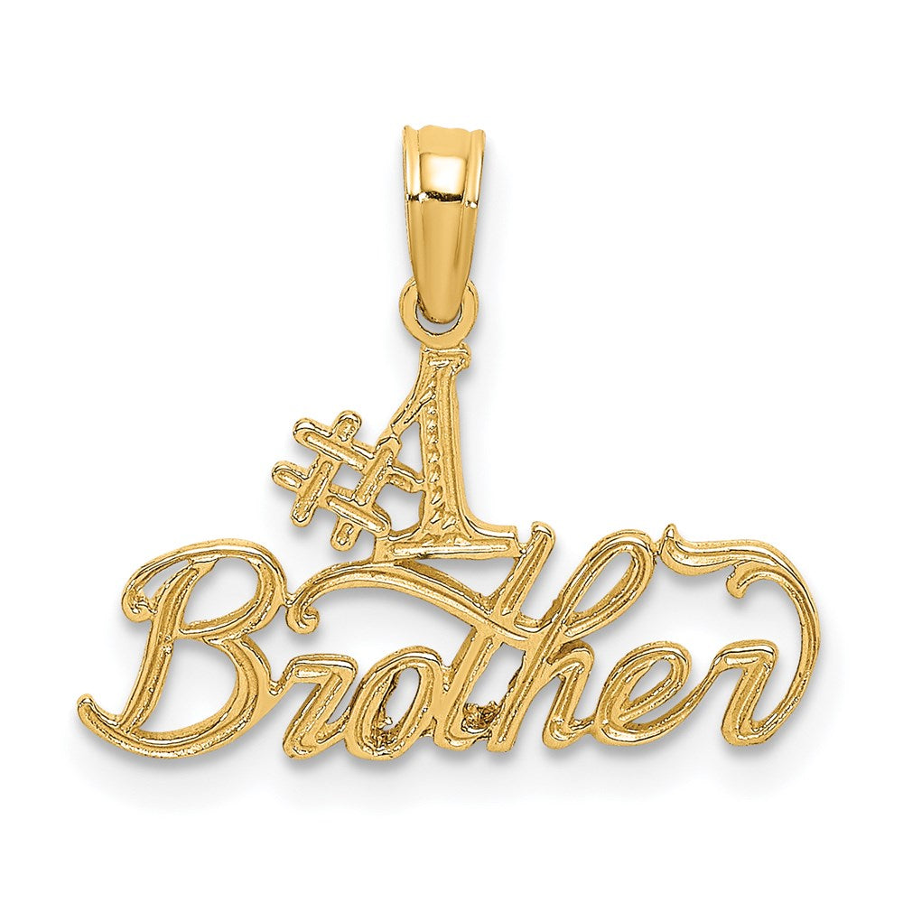 14K Gelbgold #1 Bruder Charm