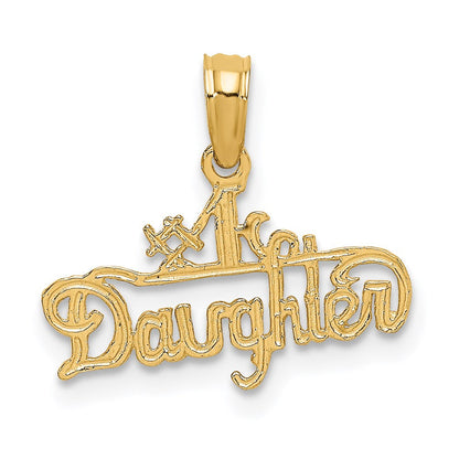 14K Gelbgold #1 Tochter Charm