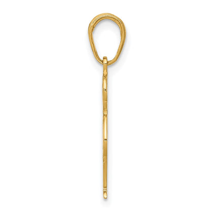 14K Gelbgold Junge mit Hands in Taschen Anhänger