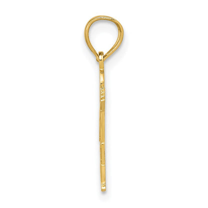 14K Gelbgold Junge Waving mit Herz auf Taschen Charm