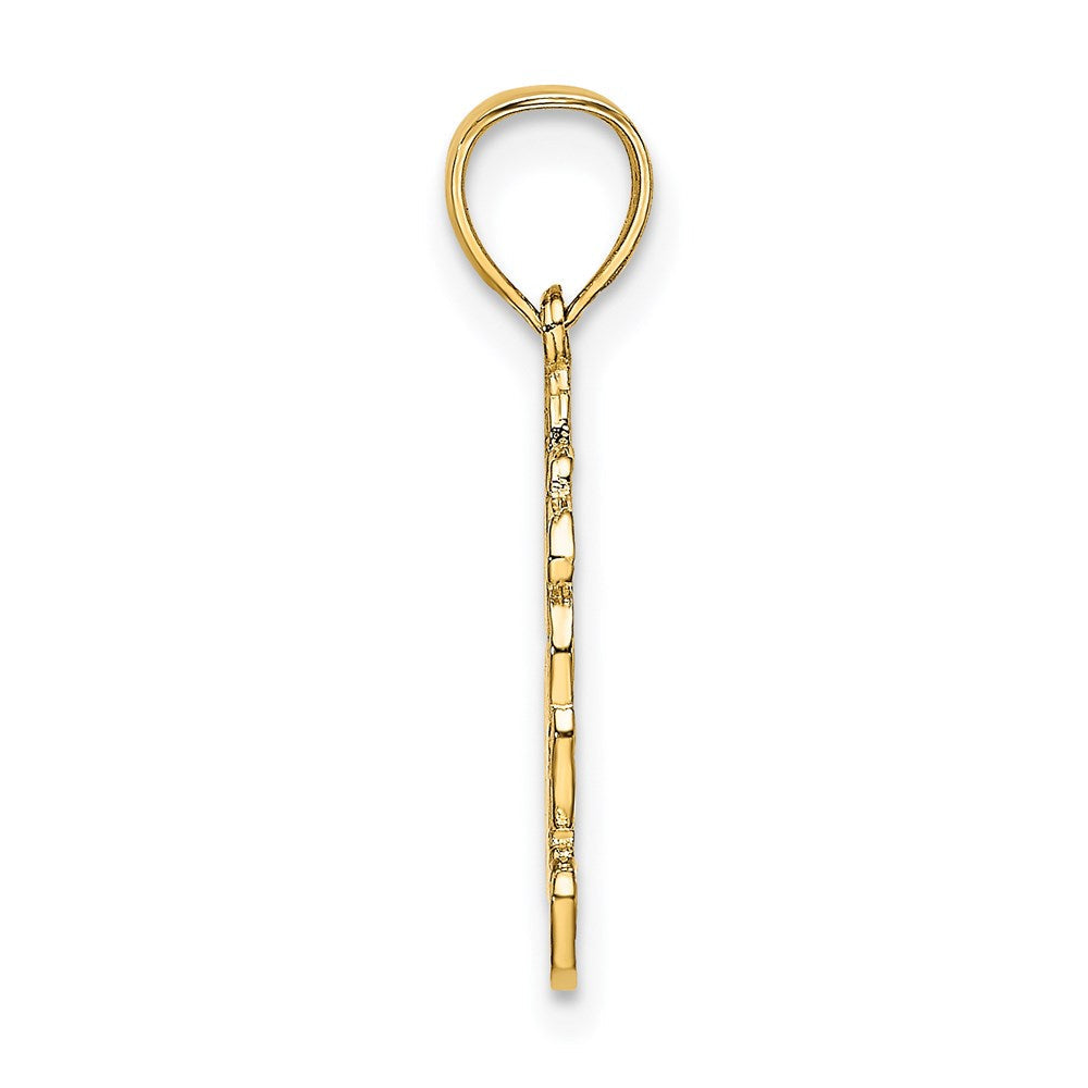 14K Gelbgold Dressed Up Teddy Bär Charm