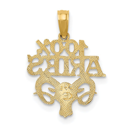 14K Gelbgold 100% Aries Tierkreis Charm