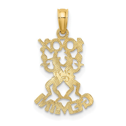 14K Gelbgold 100% Gemini Tierkreis Charm