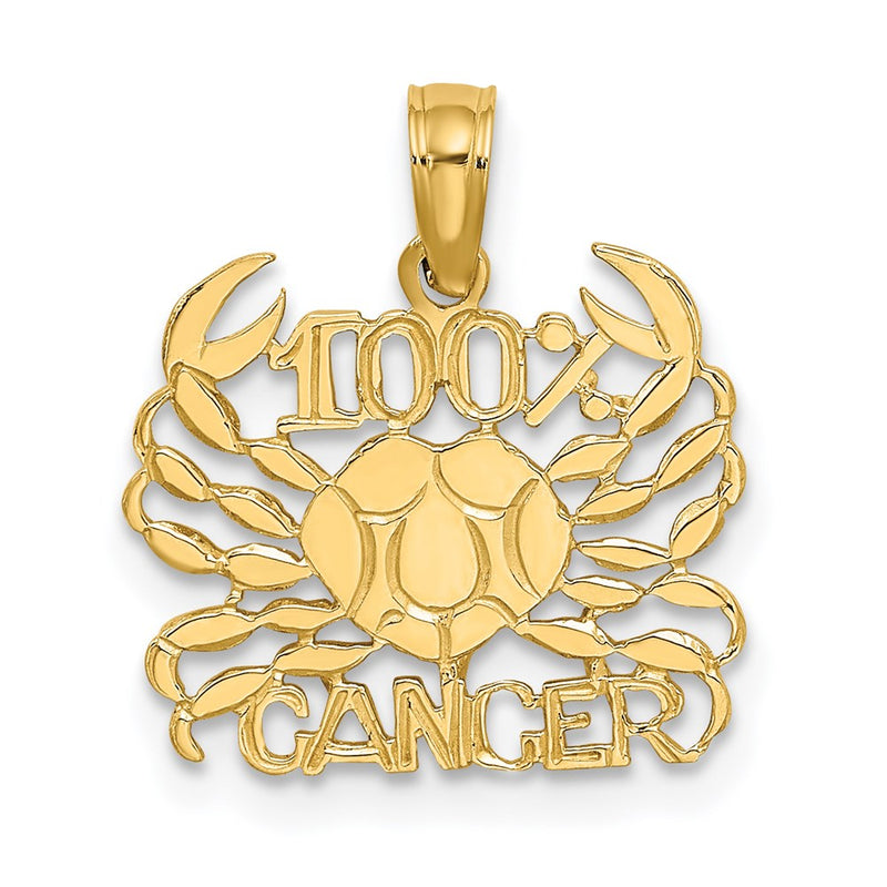 14K Gelbgold 100% Cancer Tierkreis Charm