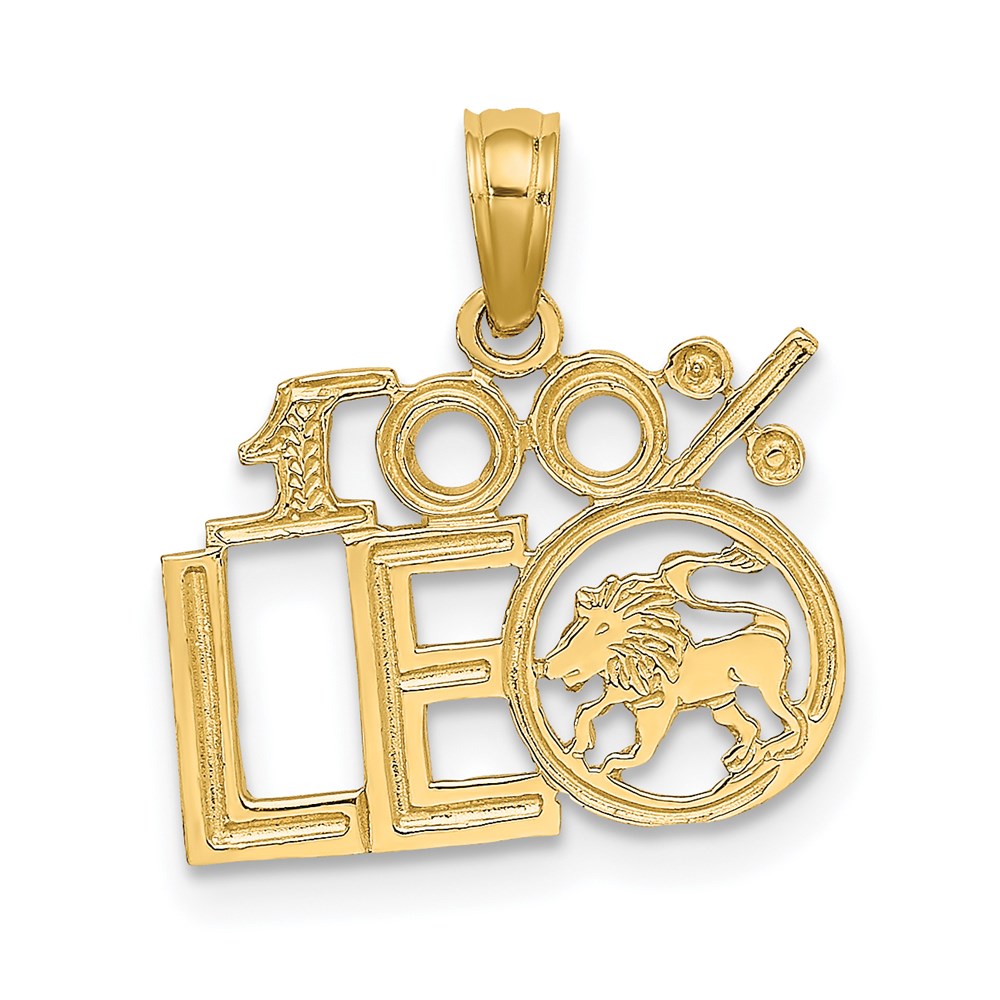 14K Gelbgold 100% Leo Tierkreis Charm