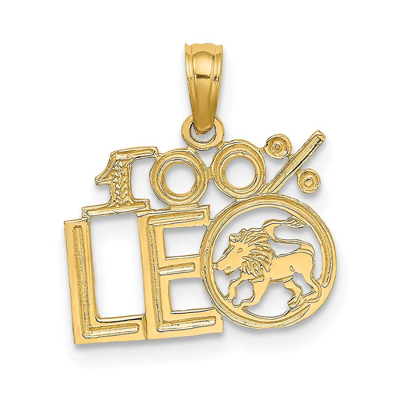 14K Gelbgold 100% Leo Tierkreis Charm