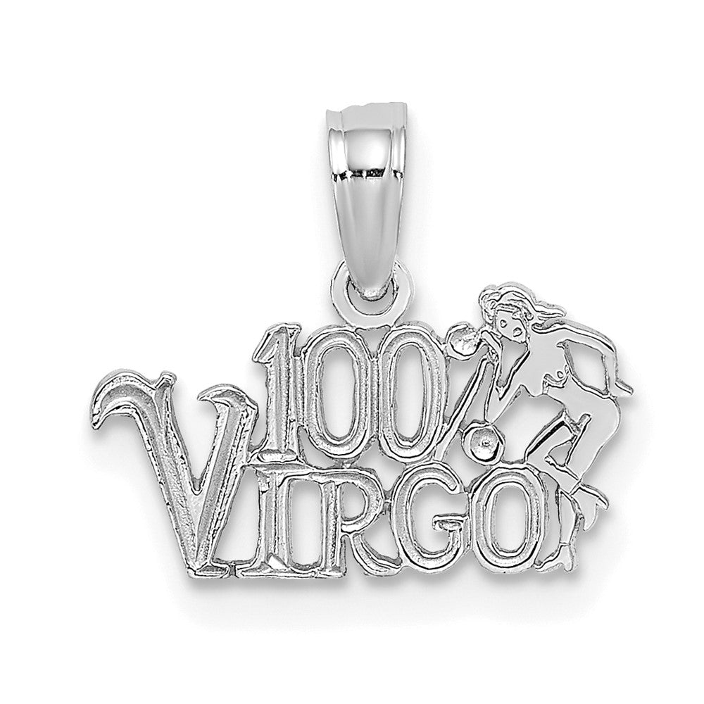 14K Weißgold Wg 100% Virgo Tierkreis Charm