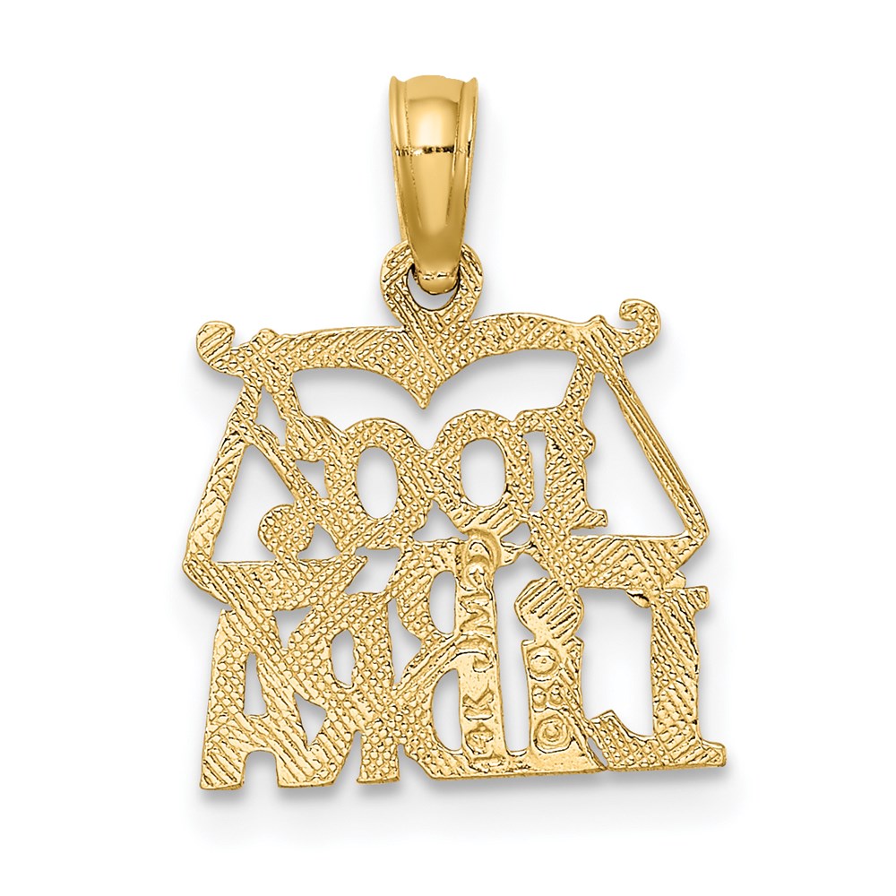 14K Gelbgold 100% Libra Tierkreis Charm