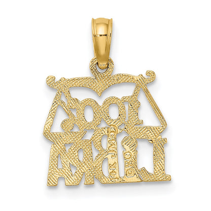 14K Gelbgold 100% Libra Tierkreis Charm