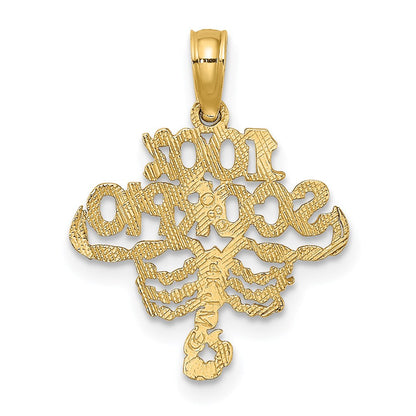 14K Gelbgold 100% Scorpio Tierkreis Charm