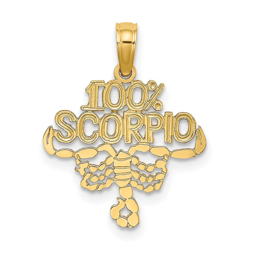 14K Gelbgold 100% Scorpio Tierkreis Charm