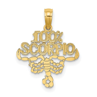 14K Gelbgold 100% Scorpio Tierkreis Charm