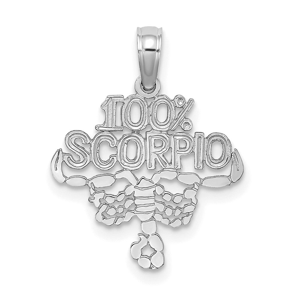 14K Weißgold Wg 100% Scorpio Tierkreis Charm