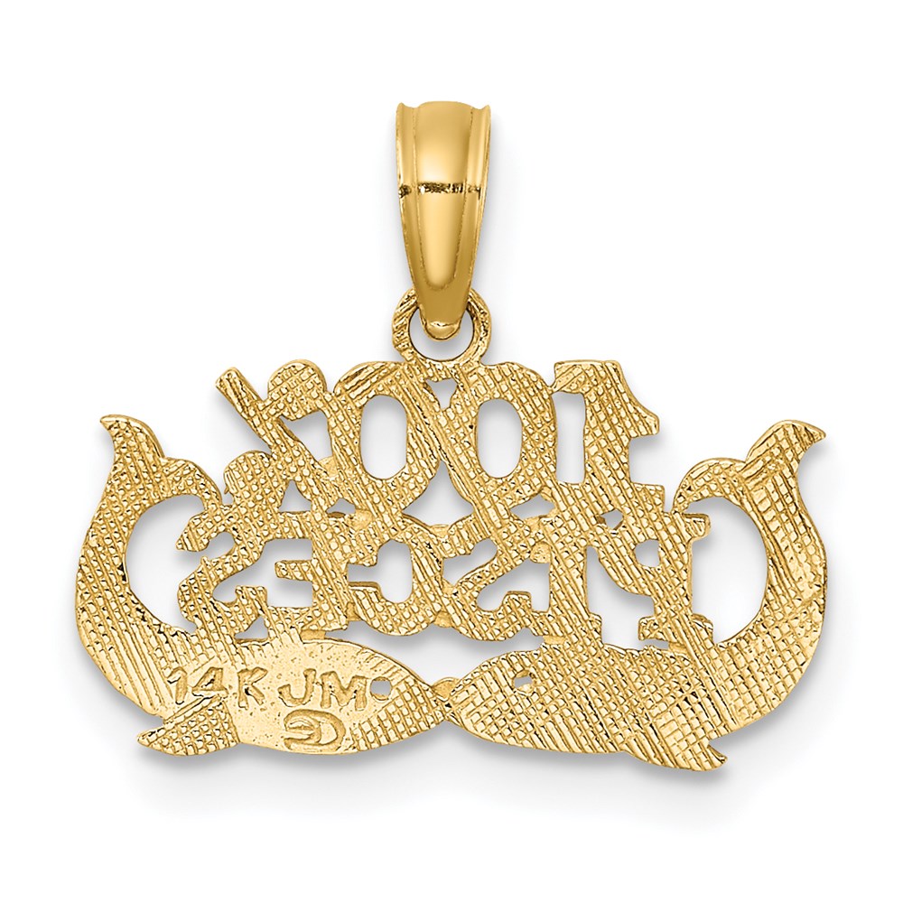 14K Gelbgold 100% Pisces Tierkreis Charm