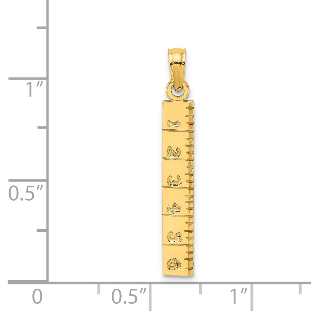 14K Gelbgold Six Zoll Ruler Charm