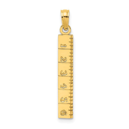 14K Gelbgold Six Zoll Ruler Charm